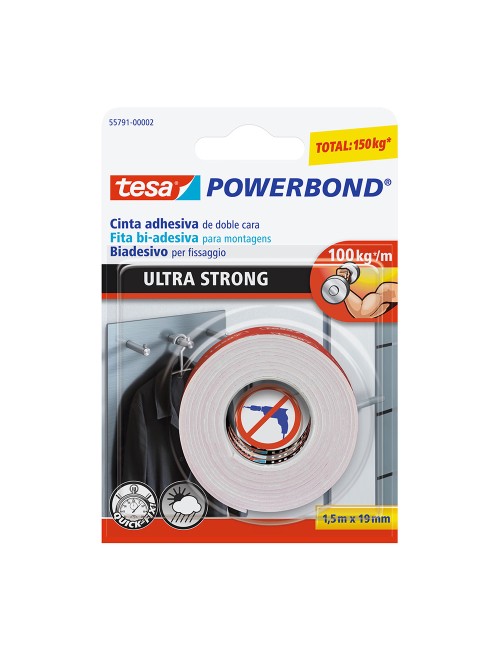 Cinta doble cara extrafuerte 19 mm x 5 m