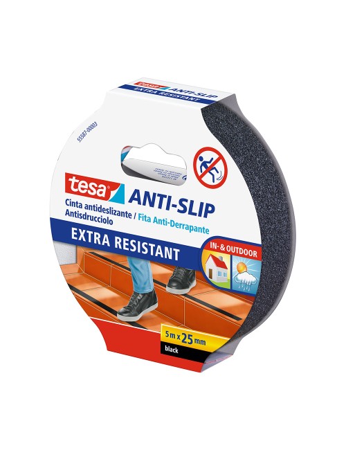 Cinta antideslizante negra 25 mm x 5 m