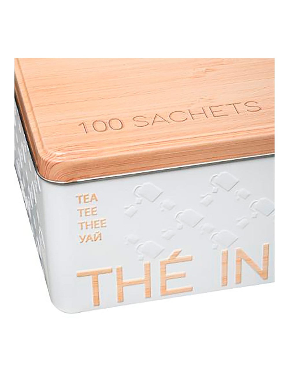 Caja metálica modelo scandi nature para infusiones para 100 uds