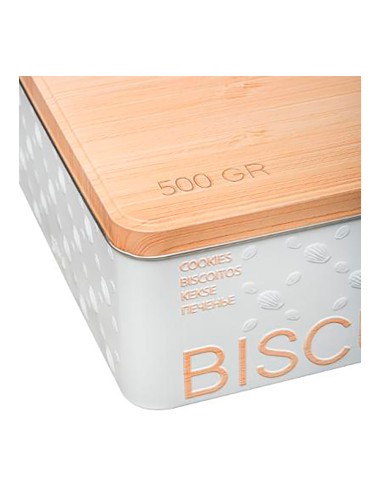 Caja metálica modelo scandi nature para galletas 500 g