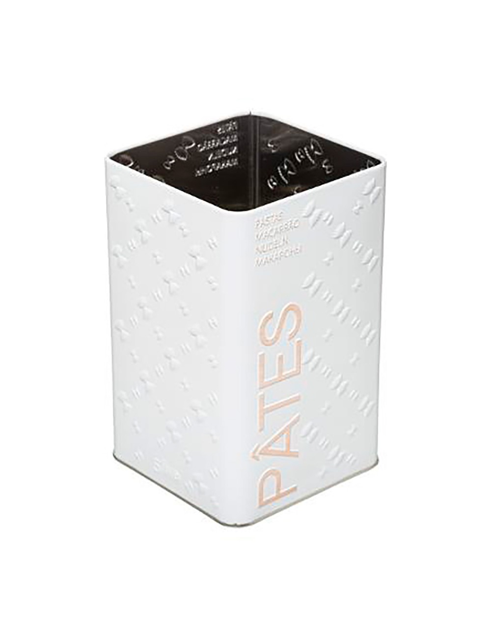 Caja metálica modelo scandi nature para pasta 500 g