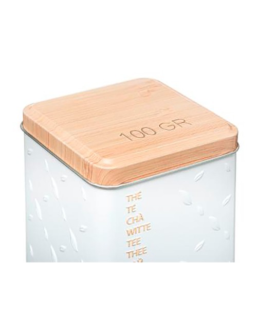 Caja metálica modelo scandi nature para té 100 g