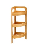 Organizador esquinero 3 niveles bambú 23 x 23 x 61 cm