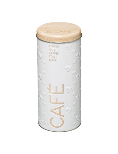 Caja metálica modelo scandi nature para cápsulas de café