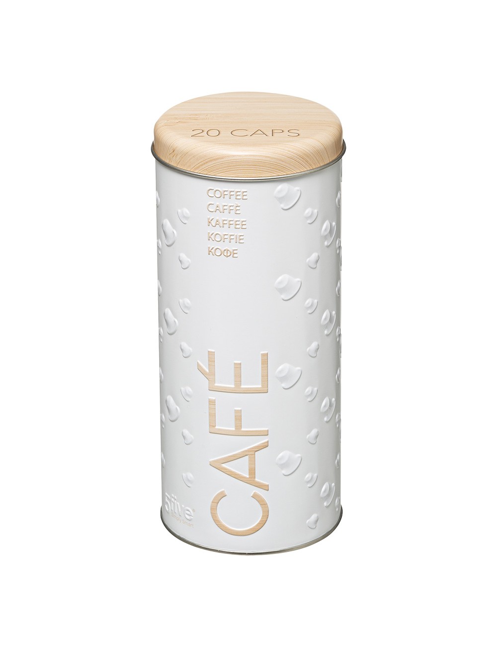 Caja metálica modelo scandi nature para cápsulas de café