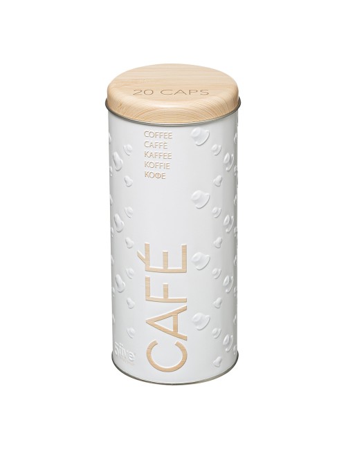 Caja metálica modelo scandi nature para cápsulas de café