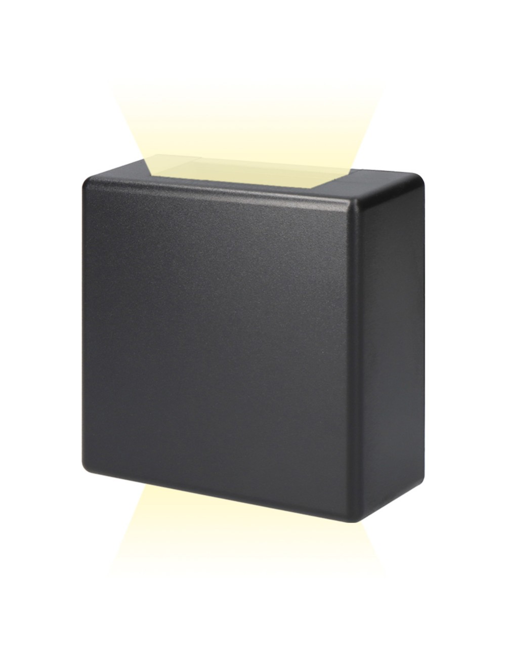 Aplique led cuadrado con 2 proyecciones 3 w 237 lm 4000 k luz dia ip54 11.5 x 11.5 x 5 cm