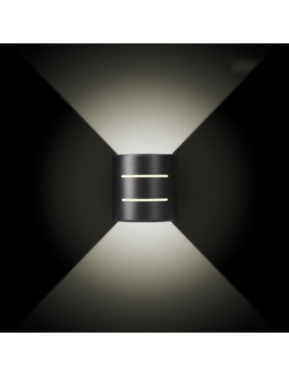 Aplique led ovalado con rayas 6 w 516 lm 4000 k luz dia ip54 12 x 12 x 6 cm