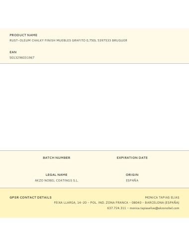 Rust-oleum chalky finish muebles grafito, 750 ml