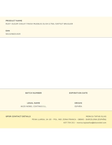 Rust-oleum chalky finish muebles oliva, 750 ml
