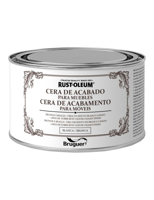 Rust-oleum chalky finish cera para muebles blanca 400 ml