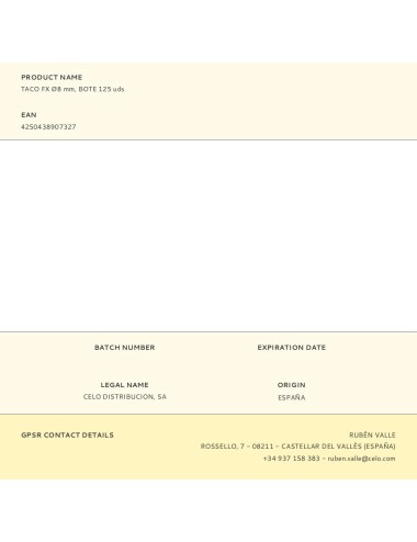 Taco fx ø8 mm, bote 125 uds