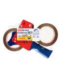 Dispensador cinta de embalaje + 2 rollos 50 mm x 66 m