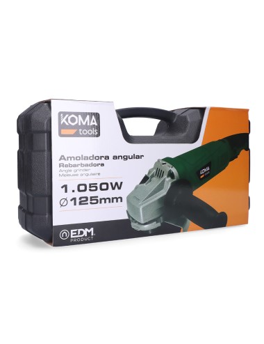 Amoladora angular electrica con maletin, ø125 mm, 1050 w
