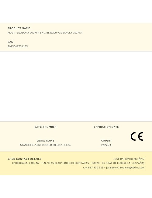 Multi-lijadora 200w 4 en 1 bew200-qs black+decker
