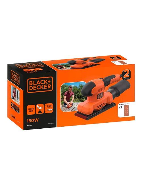 Lijadora orbital 150w de 1/3 bew220-qs black+decker