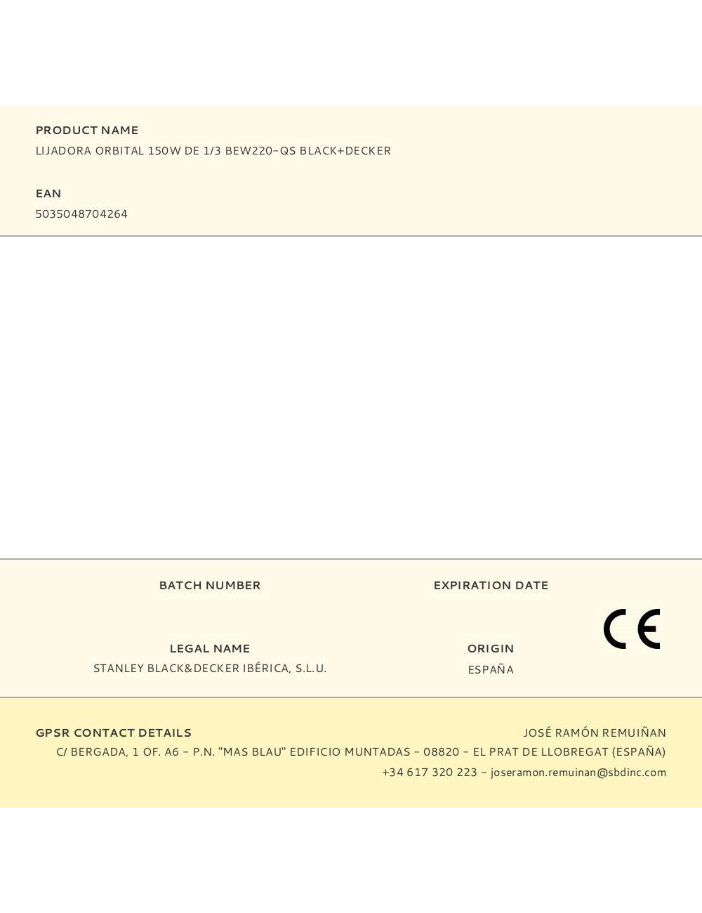 Lijadora orbital 150w de 1/3 bew220-qs black+decker