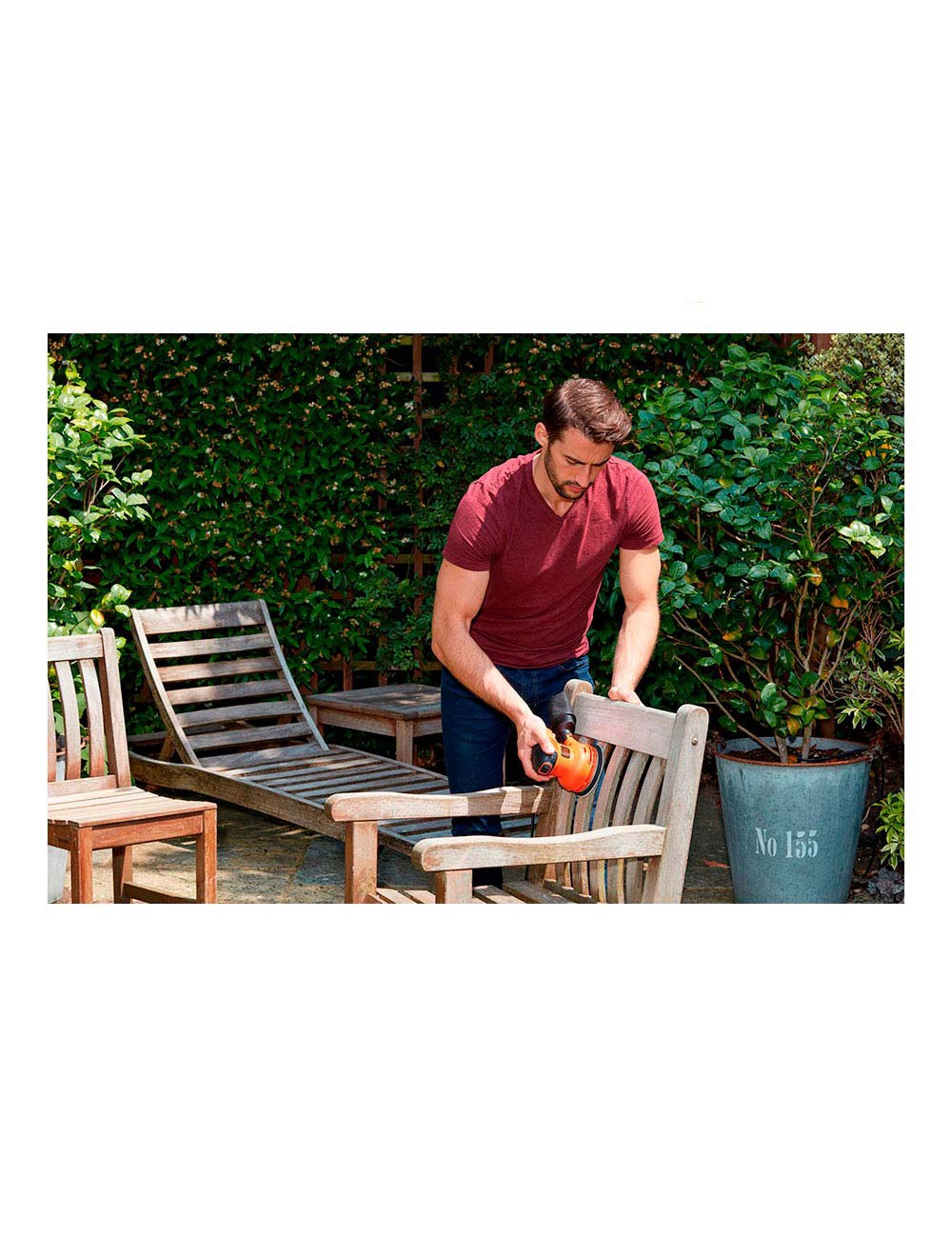 Lijadora rotórbital 230w bew210-qs black+decker