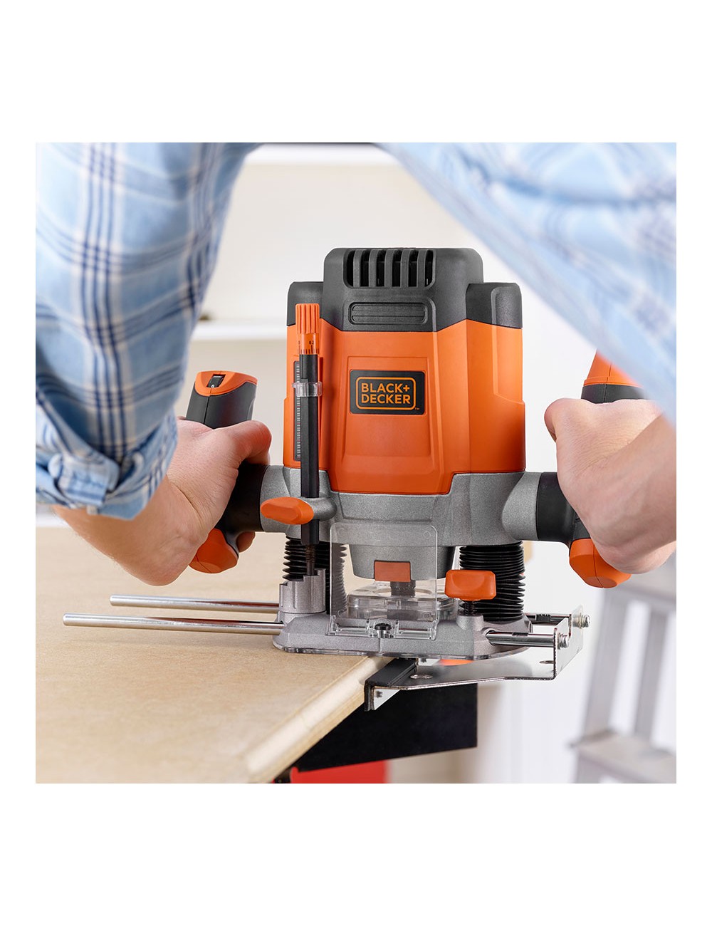 Fresadora electronica 1200w kw1200eka-qs black+decker