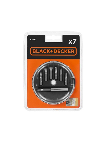 Conjunto 7 puntas para atornillar a7090-xj black+decker