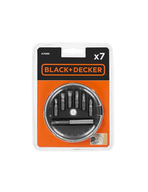 Conjunto 7 puntas para atornillar a7090-xj black+decker