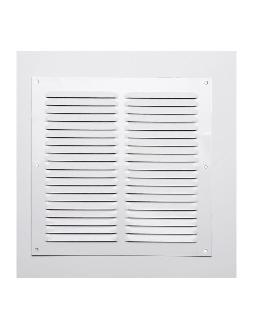 Rejilla s/borde de aluminio 0.6 blanco lacado 200x200mm