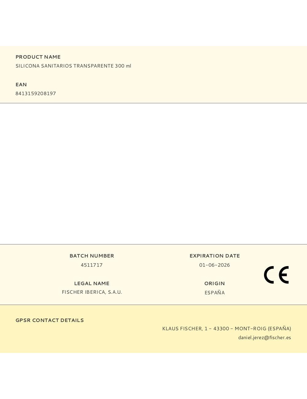 Silicona baños transparente 300 ml