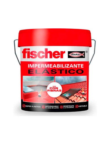 Impermeabilizante rojo con fibras 15 l
