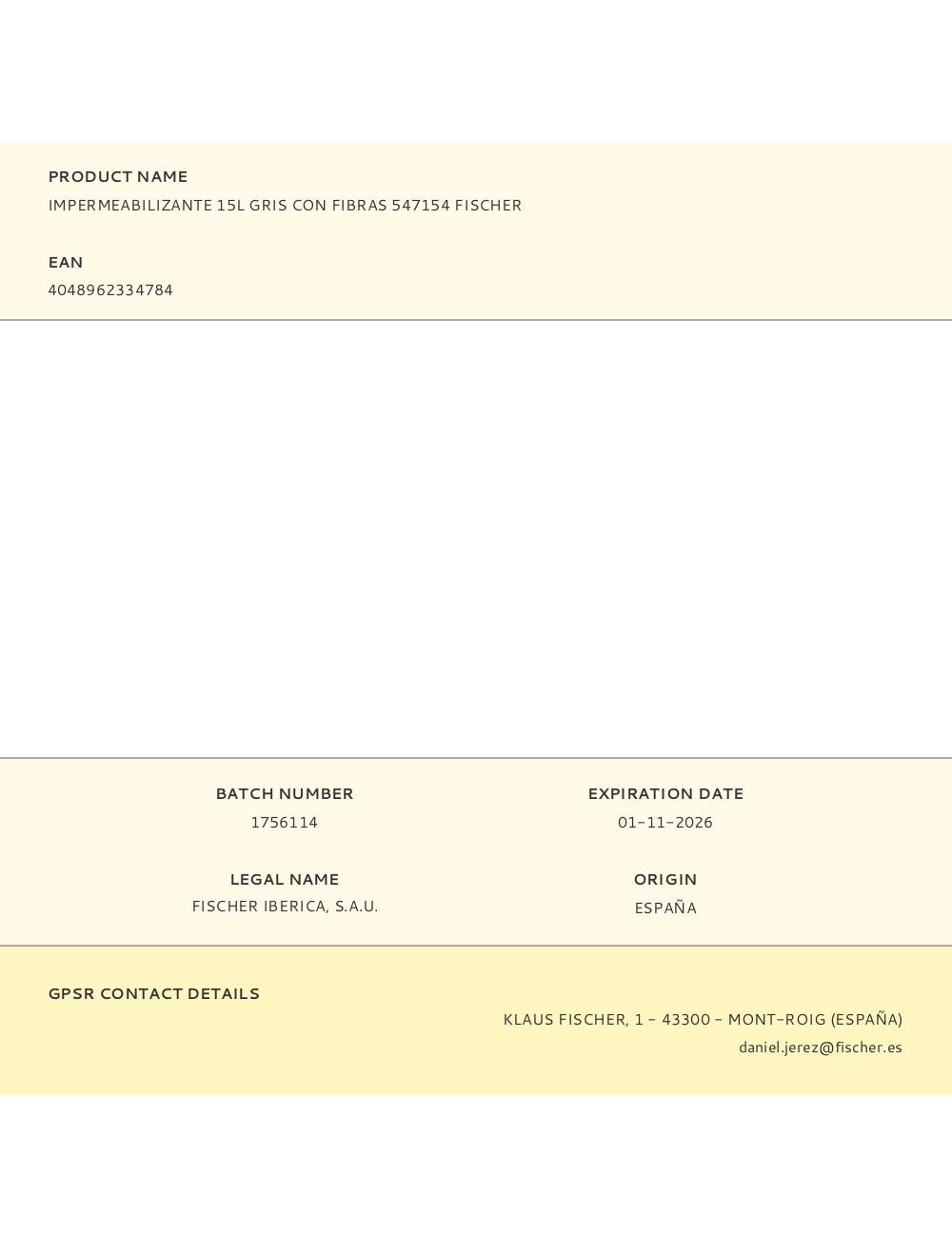 Impermeabilizante gris con fibras 15 l