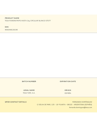 Tesa powerstrips hasta 1kg circular blanco 57577