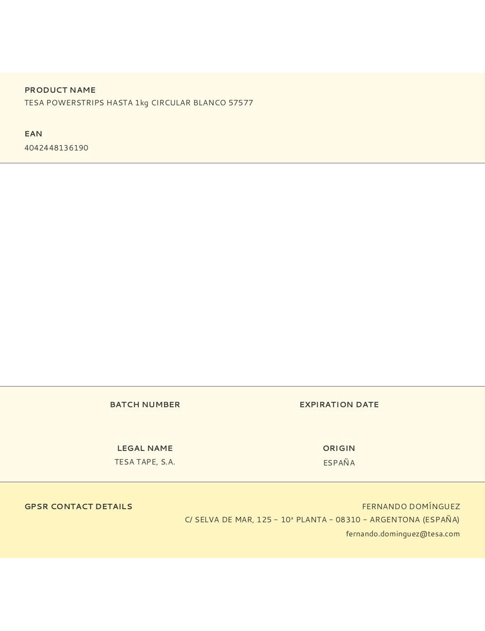 Tesa powerstrips hasta 1kg circular blanco 57577