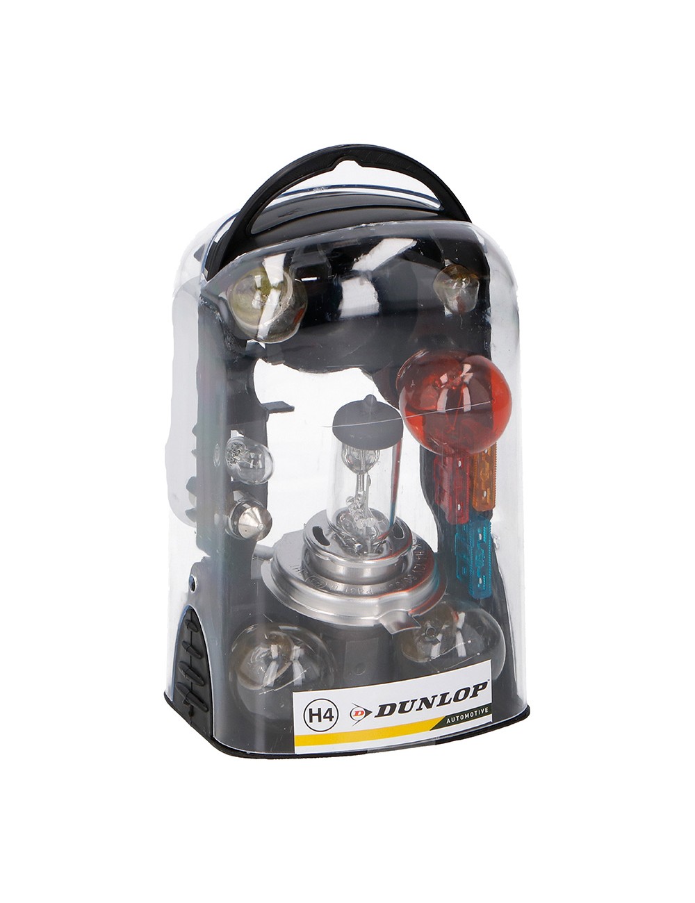 Juego 11 bombillas h4 y fusibles para coche dunlop