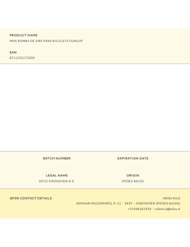 Mini bomba de aire para bicicleta dunlop