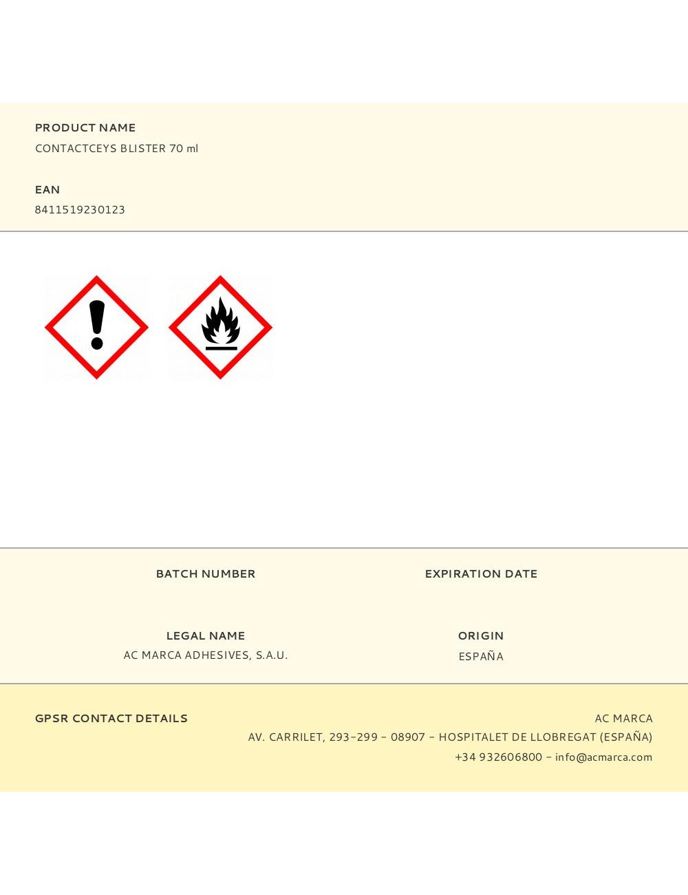 Contactceys blister 70 ml