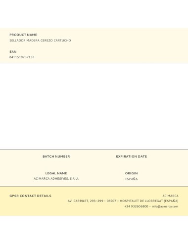 Sellador acrílico madera cerezo 300 ml