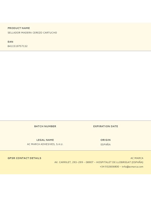 Sellador acrílico madera cerezo 300 ml