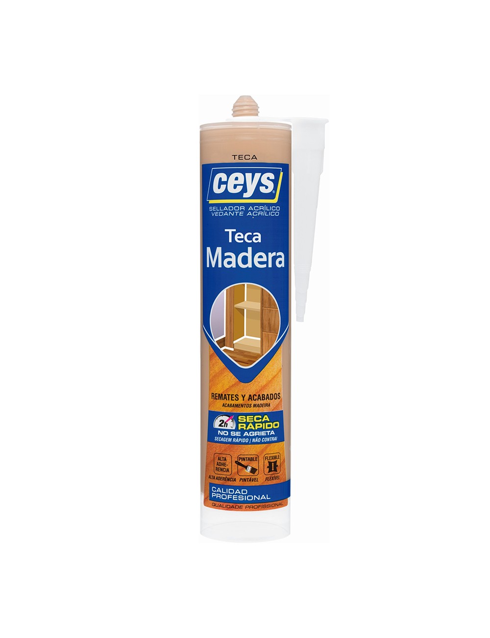 Sellador acrílico madera teca 300 ml