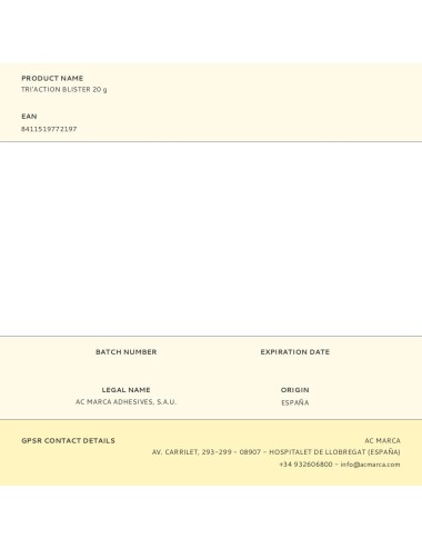 Tri'action blister 20 g