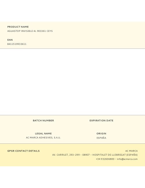 Aguastop invisible 4 l