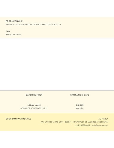 Paso protector abrillantador terracota 1l 700113