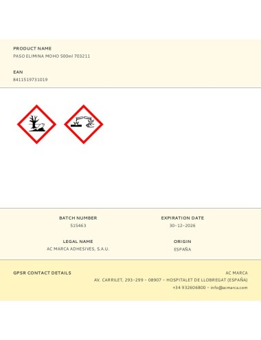 Paso elimina moho 500ml 703211