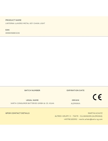 Linterna llavero metal key chain light