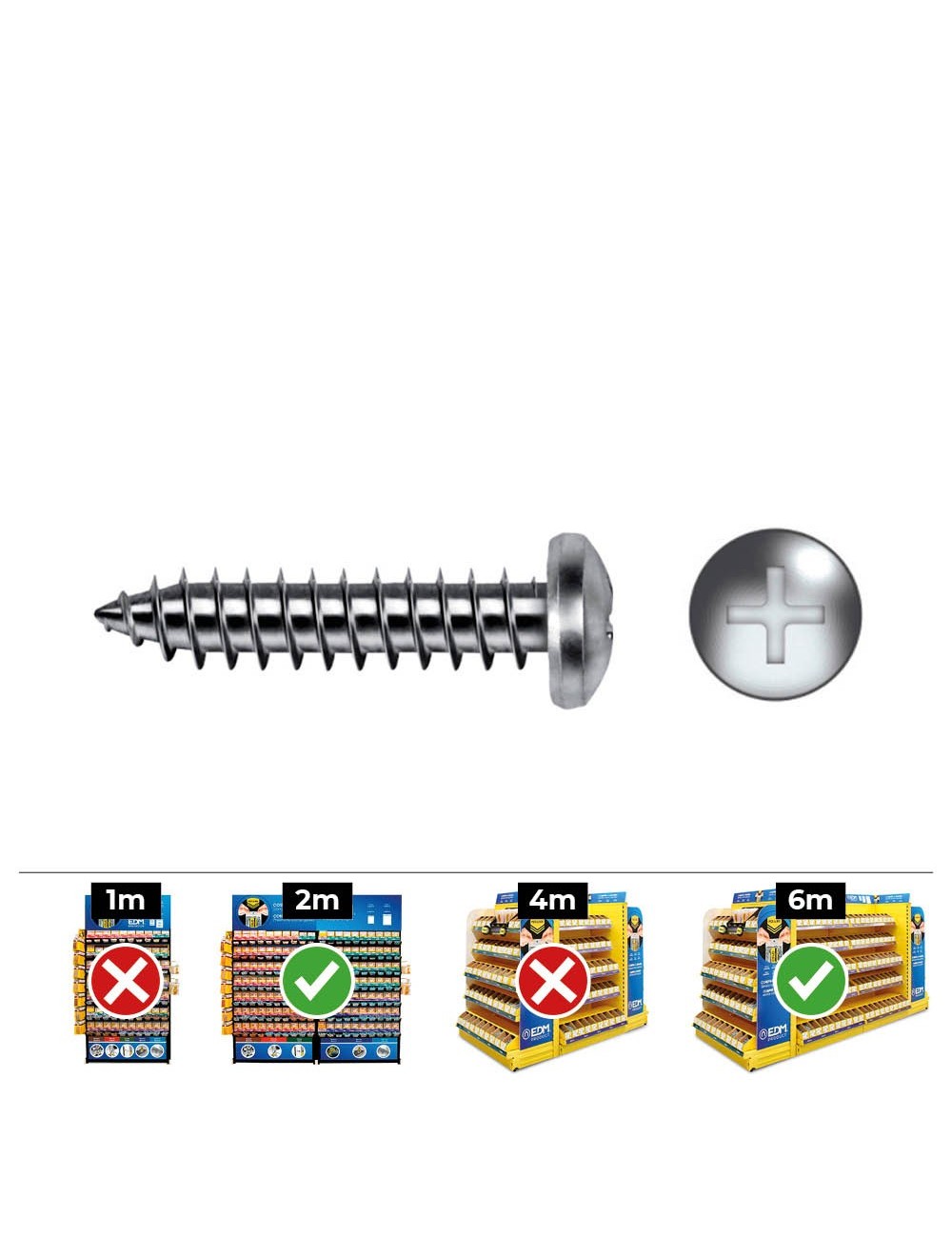 Caja 250 unid. tornillo chapa alomada philips din/ref 7981 3,5x38mm zincado celo Caja 250 unid. tornillo chapa alomada philips din/ref 7981 3,5x38mm zincado celo