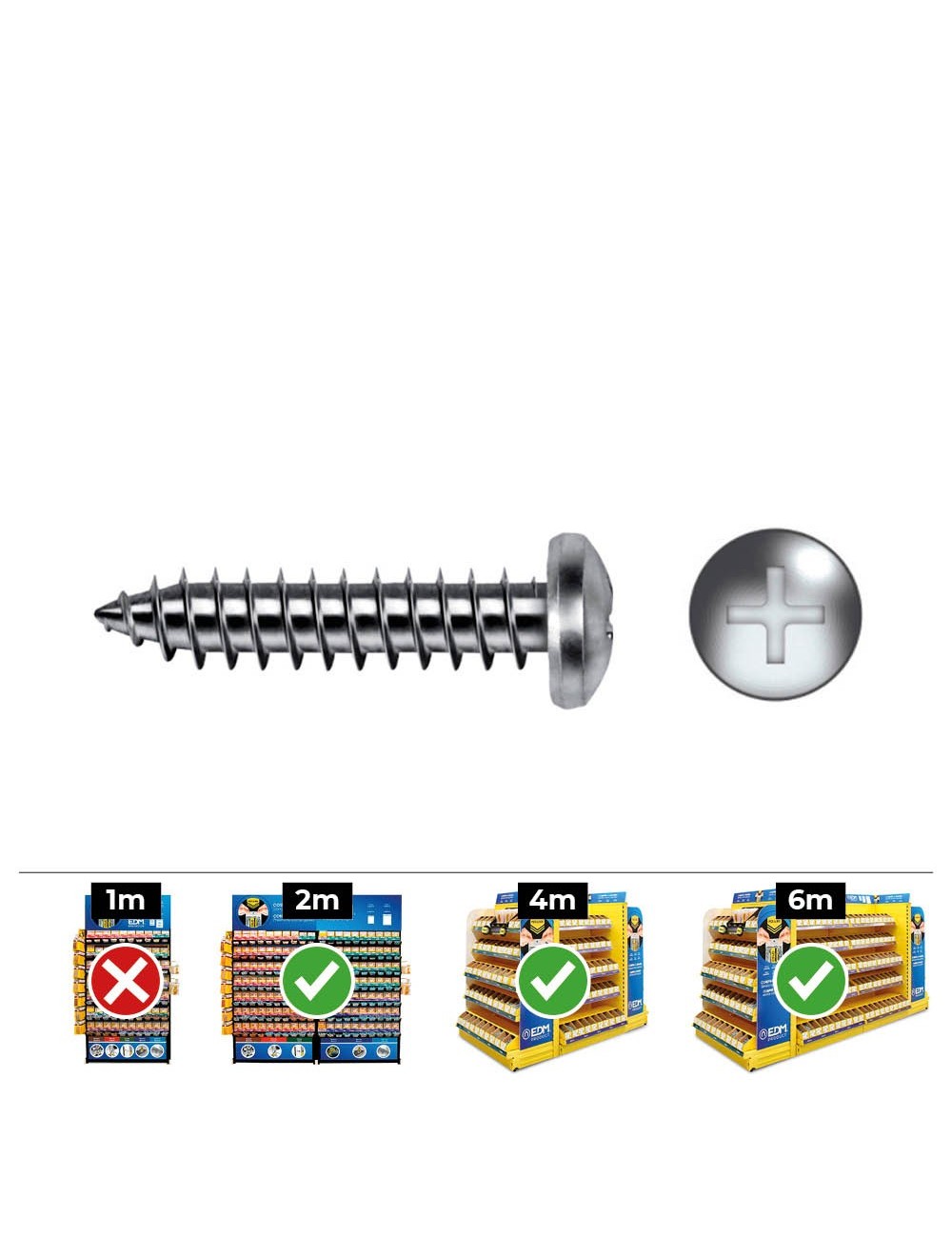 Caja 250 unid. tornillo chapa alomada philips din/ref 7981 4,2x25mm zincado celo Caja 250 unid. tornillo chapa alomada philips din/ref 7981 4,2x25mm zincado celo