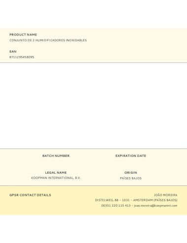 Conjunto de 2 humidificadores inoxidables