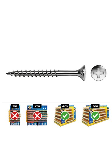 Caja 100 unid. tornillo madera avellanado pz r/parc ref vloxp ø5x90mm zincado