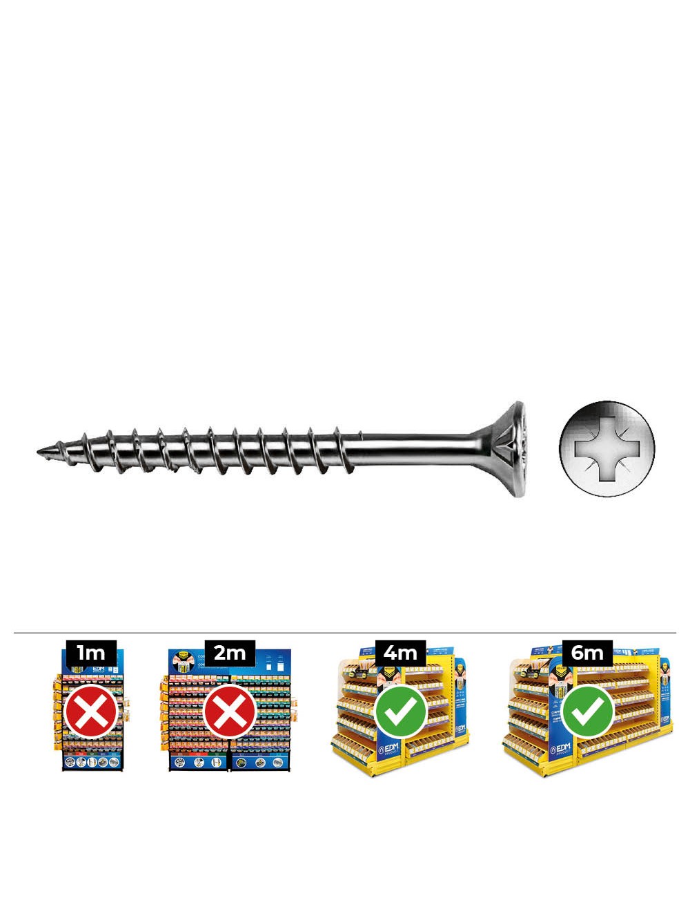 Caja 100 unid. tornillo madera avellanado pz r/parc ref vloxp ø5x90mm zincado