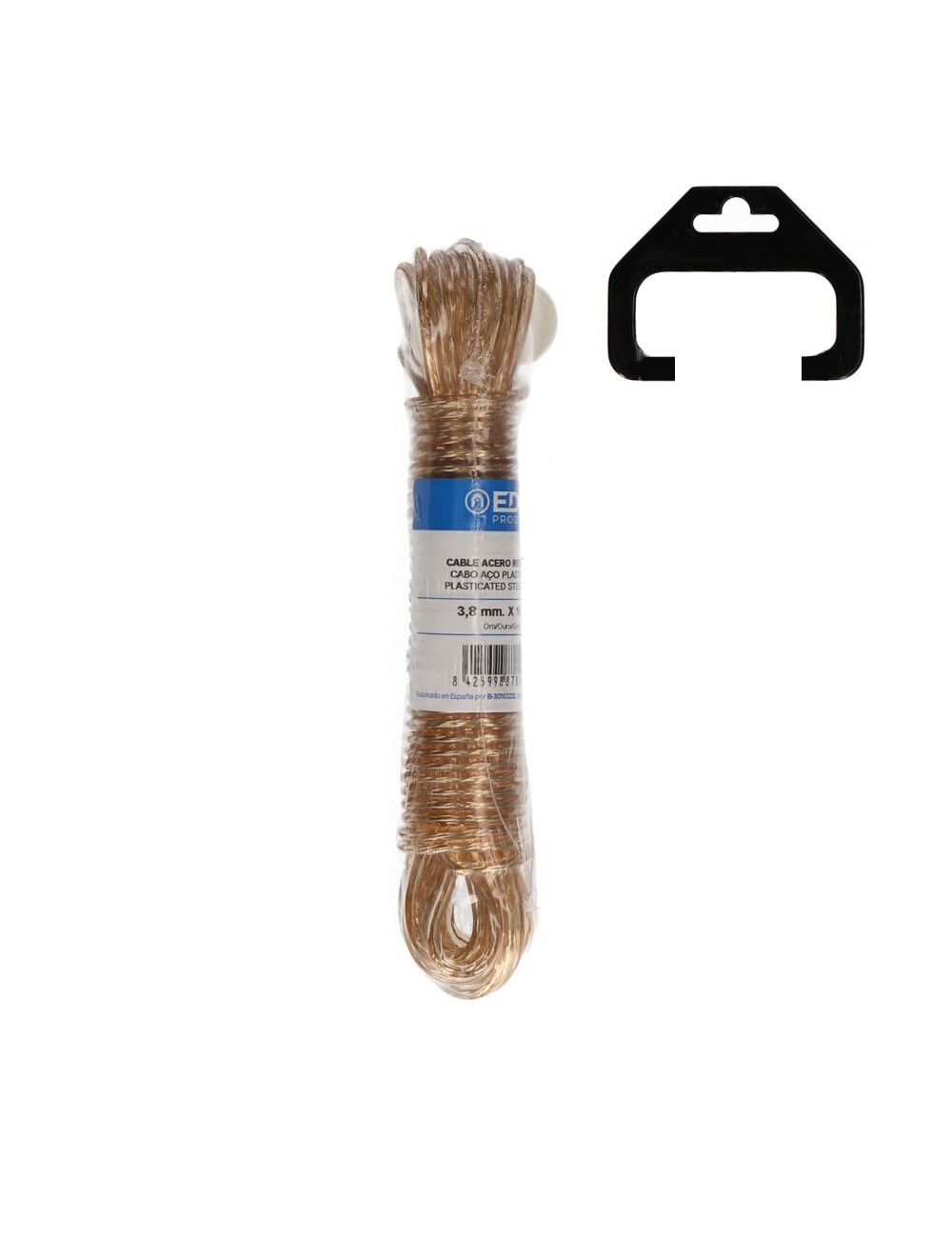 Madeja cable acero plastificado 10m oro edm Madeja cable acero plastificado 10m oro edm