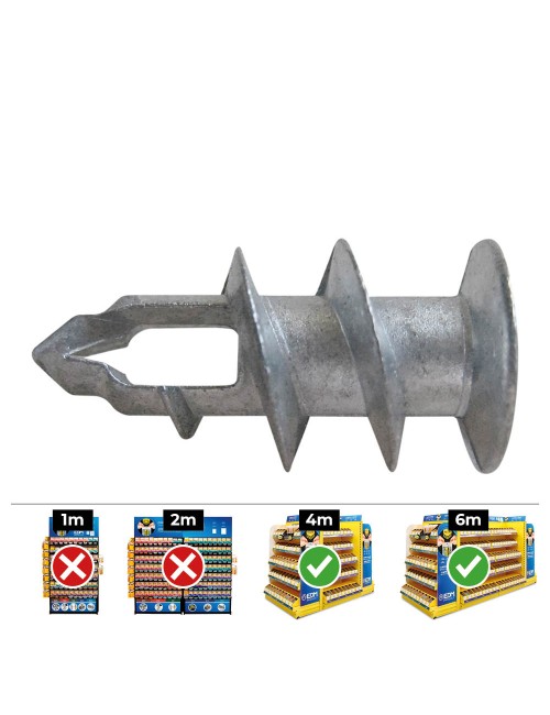 Taco metálico placa yeso ø4-5 x37mm din gkdz (caja 100 unid)