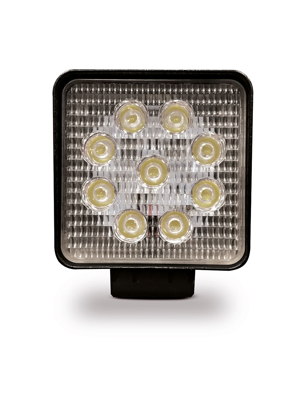 Faro de trabajo cuadrado 9 leds 2150 im 27w 10 - 80v